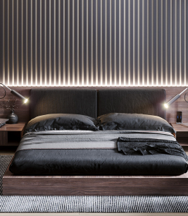 Giường Ngủ Hiện Đại Tone Tối – Giải Pháp Không Gian Nghỉ Ngơi Sang Trọng & Riêng Tư